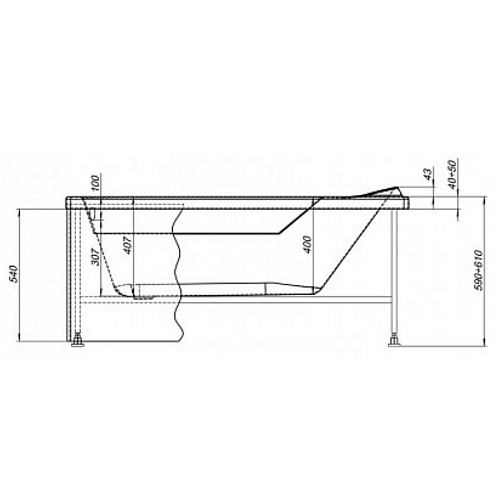 Панель фронтальная для ванны AQUANET West/Nord/Largo 140 243721