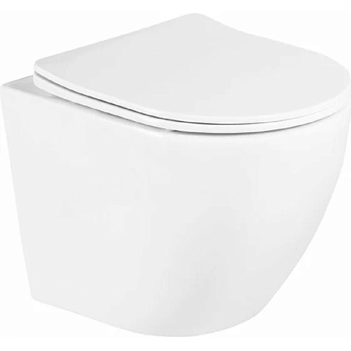 Унитаз подвесной безободковый с сиденьем микролифт Soft Close