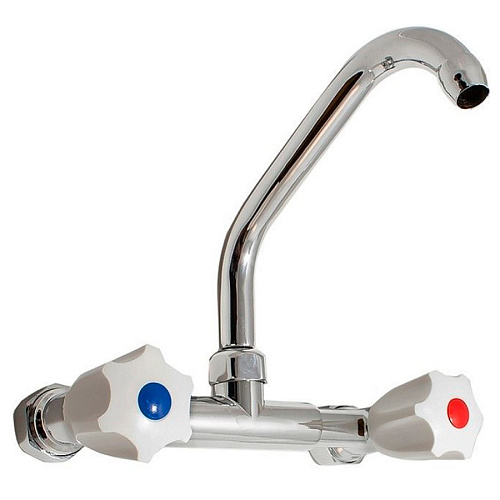 Смеситель Сантаком настенный верхний  излив 100000с