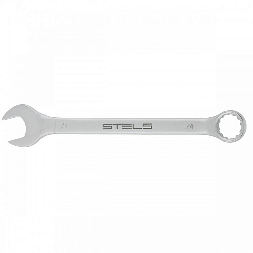 Ключ комбинированный 24мм матовый хром STЕLS
