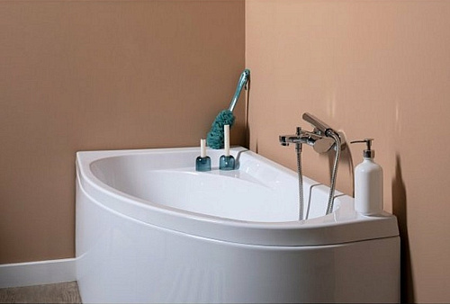 Ванна акриловая асимметричная AQUANET Mia 140x80 L Левая с каркасом 246817