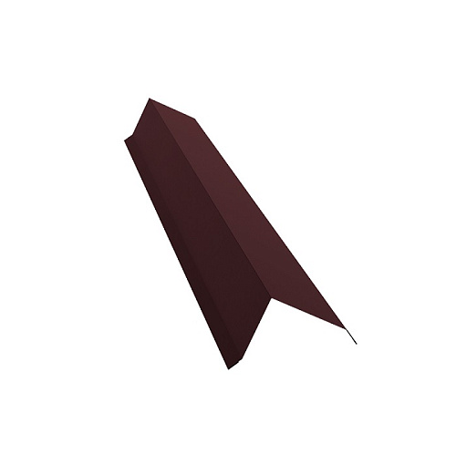 Планка торцевая для мягкой кровли 130х25х100 RAL8017 2м