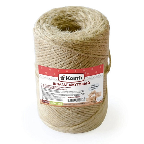 Шпагат джутовый 200м 1200 текс Шпагат джутовый 200м 1200 текс