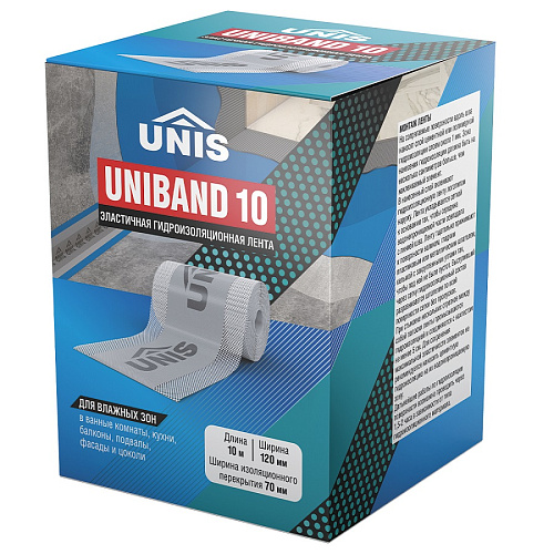 Гидроизоляционная лента ЮНИС UNIBAND10 10 м