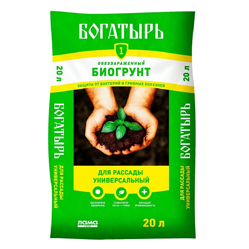 Почвогрунт универсальный для рассады Богатырь 20л