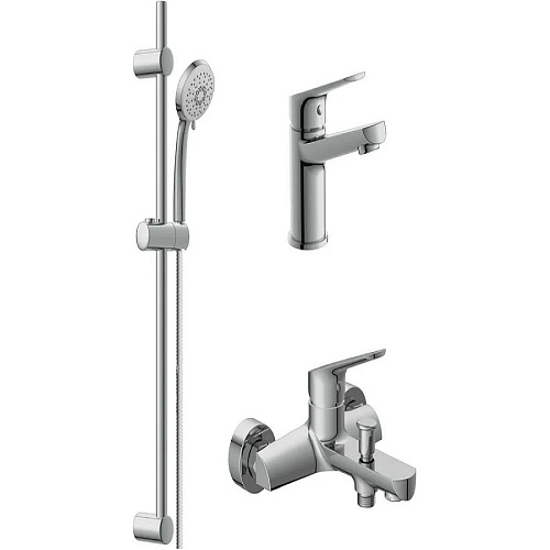 Комплект для ванны 3 в 1 смеситель FLAVIS и душевой гарнитер VIBE Cersanit-64508