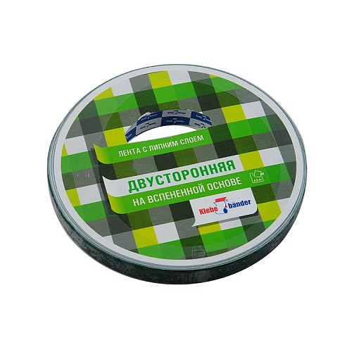 Лента двухсторонняя вспененная основа 19мм х 10м