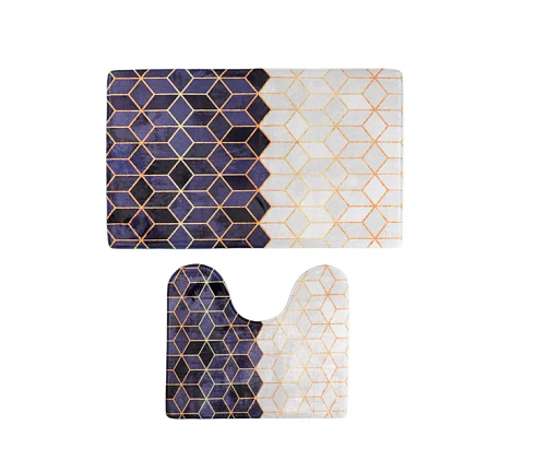 Набор ковриков для ванны Геометрия 40х45 45х75 Набор ковриков для ванны Геометрия 40х45 45х75