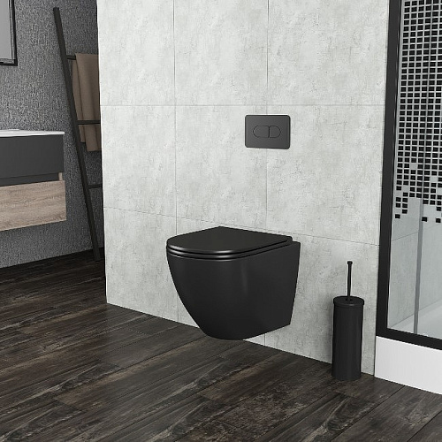 Унитаз GR-4455BMS черный матовый
