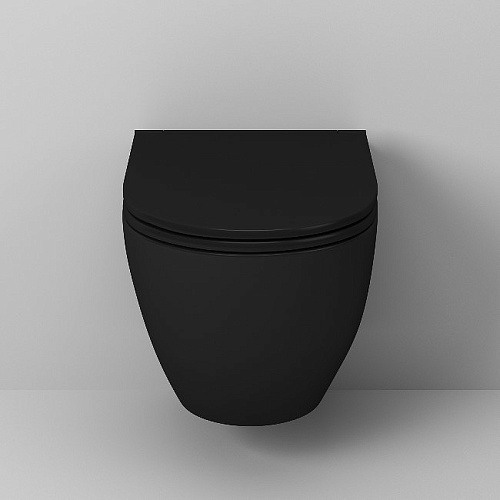 Унитаз GR-4455BMS черный матовый