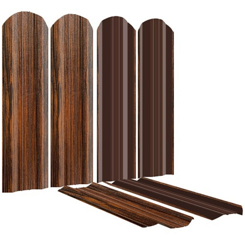 Штакетник M фигурный двухсторонний Printech Дуб 3D 0,45мм