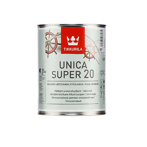 Лак UNICA SUPER 20 EP полуматовый 9л
