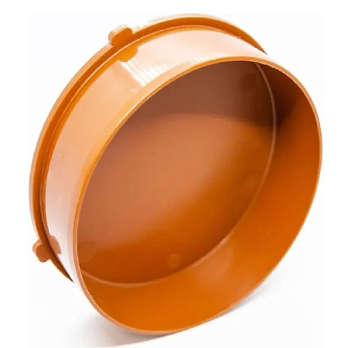 Заглушка канализационная для наружных работ d200 мм Рыжая