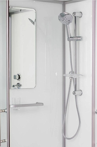 Душевая кабина Esbano ESKB100PR 100x100x210см, профиль хром матовый, стекло рифленое