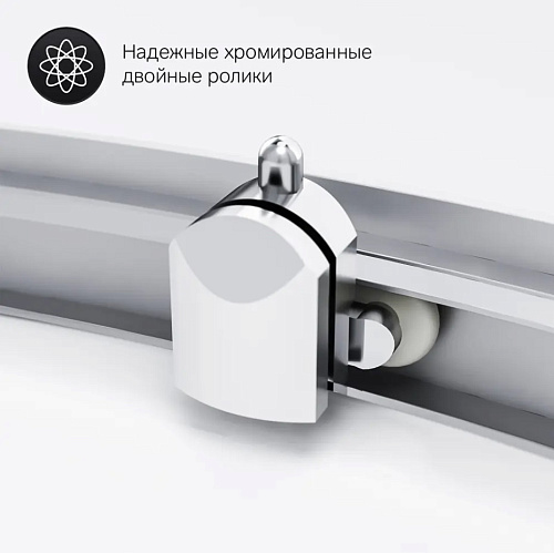 Душевое ограждение AM PM Gem 90х90, 1/4 круга,стекло позрачное, профиль матовое серебро, без поддона