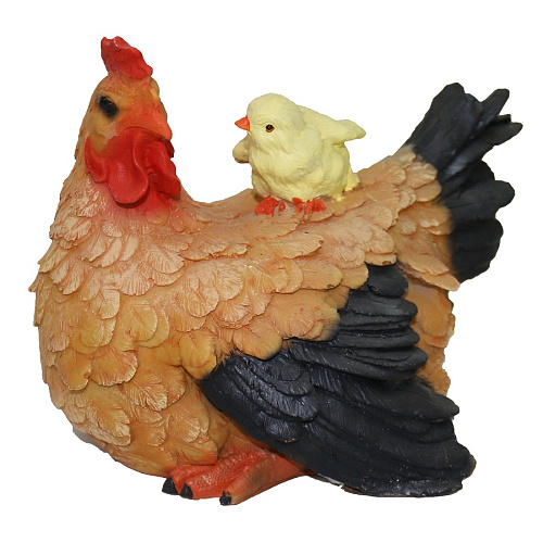 Садовая фигура Курица Наседка с цыпленком 25*30см