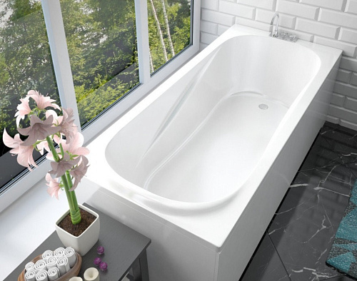 Ванна Эстет Альфа 170х75 см из литьевого мрамора 303012