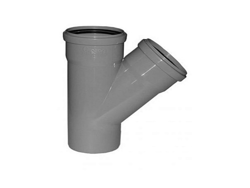 Тройник канализационный d110 мм х d110 мм 45°
