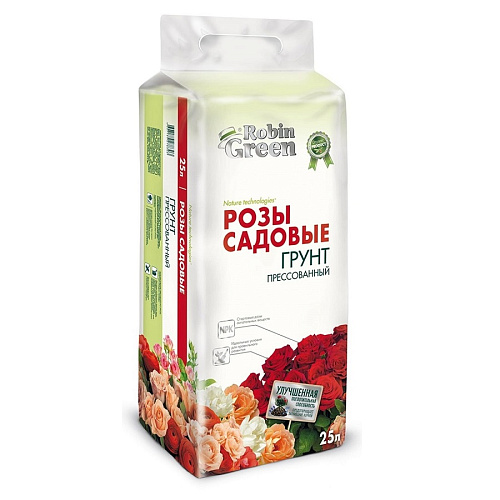 Почвогрунт для садовых роз брикет Robin Green.25л