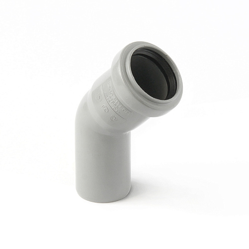 Отвод канализационный d50 мм 15°