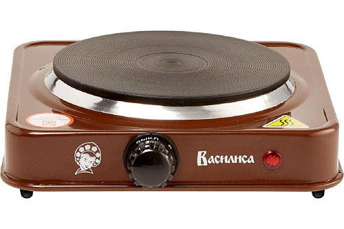 Плита электро ВАСИЛИСА ВА904  дисковая 1 конфорочная Коричневый