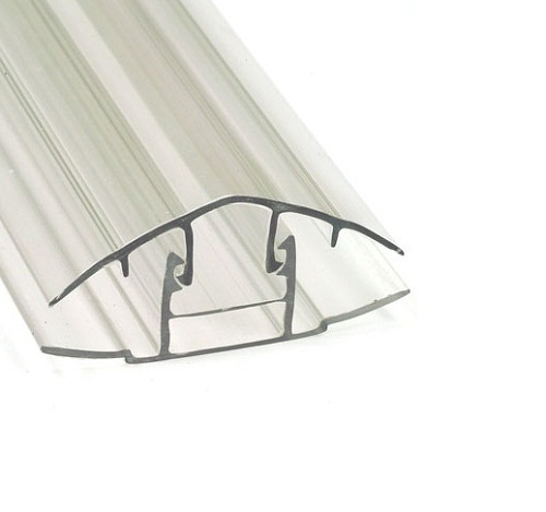 Профиль соединительный разъемный (крышка) для поликарбоната НСР 6-10мм (прозрачный)