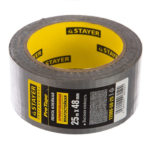 Лента STAYER армированная универсальная 48ммх25м серебристая