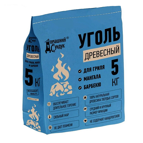 Уголь древесный 5кг Уголь древесный 5кг