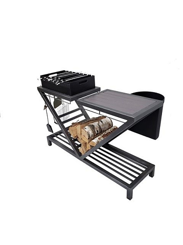 Мангал 40-Т1 полочка металл/керамогранит