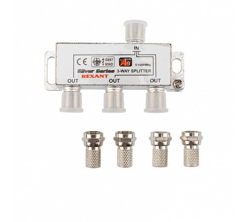 РазветвительТВ сигнала REXANT 05-6102 на 3ТВ F-штек