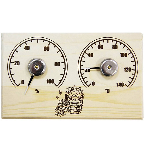 "Термометр для сауны СБО-2тг банная станция+гигрометр ""прямоугольная"""