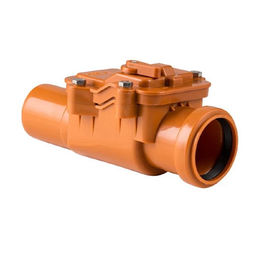 Клапан обратный для наружных работ d160 мм Рыжий