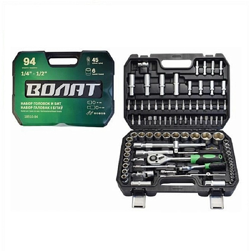 Набор головок и бит 94 предметов ВОЛАТ 18510-94