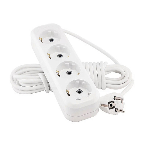 Удлинитель сетевой LUX У4-О-10 четырехместный 250В 10А 10м без заземления