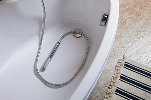 Ванна акриловая асимметричная AQUANET Mia 140x80 L Левая с каркасом 246817