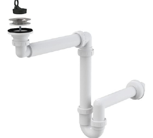 Сифон для умывальника Ф40 экономящий пространство