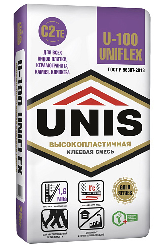 Клей плиточный UNIS UNIFLEX U-100 5 кг