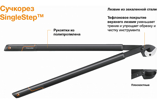 Сучкорез плоскостной малый FISKARS 495мм L28 SingleStep