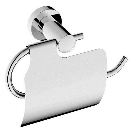 Держатель туалетной бумаги FLORA с крышкой хром
