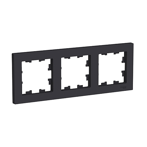 Рамка Schneider ATLASDESIGN 3 поста карбон