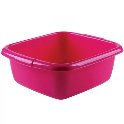 Таз 11л пластиковый квадратный с ручкой