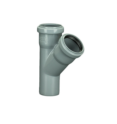 Тройник канализационный d50 мм х d50 мм 45°