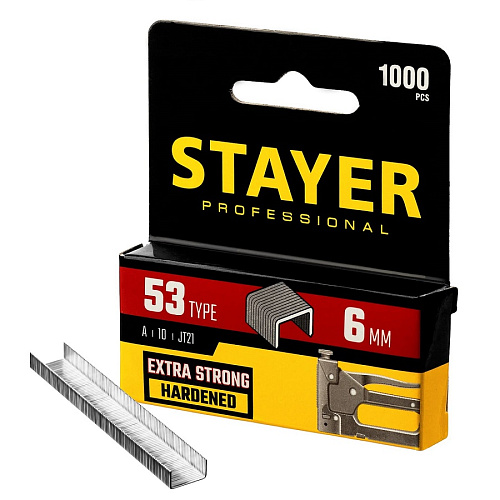 Скобы STAYER "STANDART"тип 53 6мм