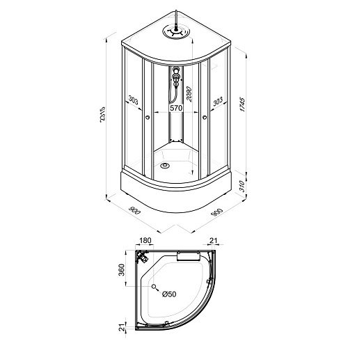 Душевая кабина Triton Стандарт Мозаика 90x90