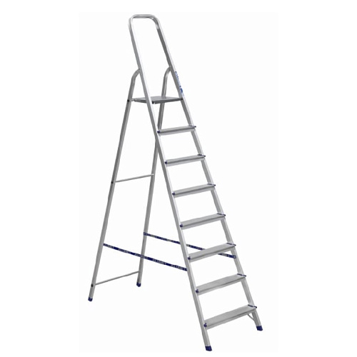 Лестница-стремянка алюминевая матовая 8-и ступенчатая