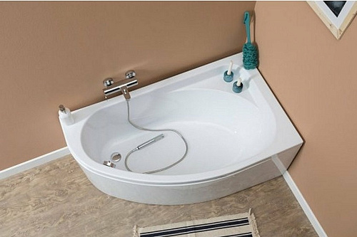 Ванна акриловая асимметричная AQUANET Mia 140x80 R правая с каркасом 246887