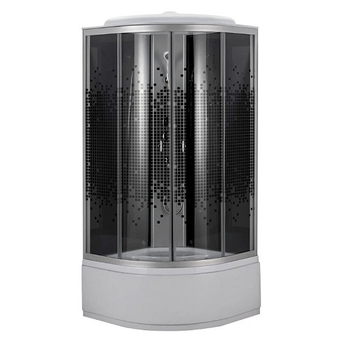 Душевая кабина 800х800х2150 высокий поддон стекло мозайка