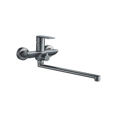 Смеситель для ванны Argo Graphite, длинный излив, латунь VALFEX