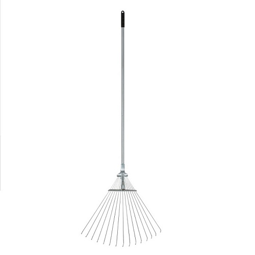 Грабли веерные раздвижная ручка металлический фиксатор 15 зубьев