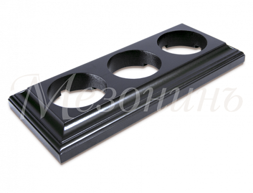 Рамка трехместная "Престиж" венге, для наружного и внутреннего монтажа, ТМ "МезонинЪ" GE70708-36